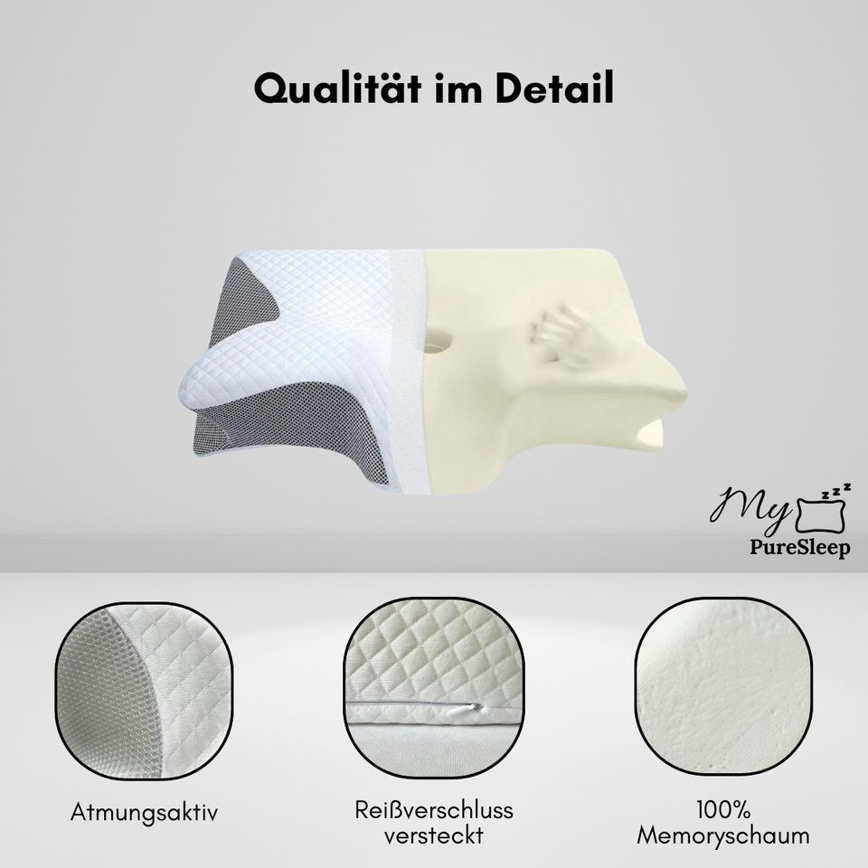 MyPureSleep I Ergonomisches Premium-Kopfkissen