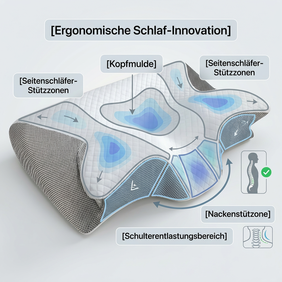 MyPureSleep I Ergonomisches Premium-Kopfkissen